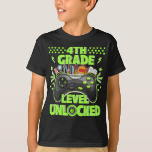 T-shirt Joueur déverrouillé de 4e année Premier jour de l'