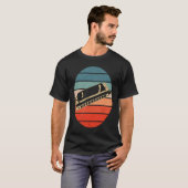 T-shirt Joueur d'harmonica Coucher de soleil rétro Harpe (Devant entier)