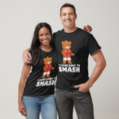 T-shirt Joueur d'ours compétitif de badminton drôle Smash (Unisexe)