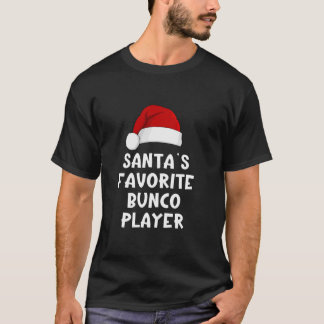 T-shirt Joueur du Bunco préféré de Père Noël de Noël Dice 