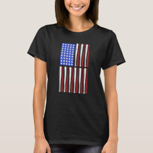 T-shirt Joueur du drapeau américain patriotique C de Baseb