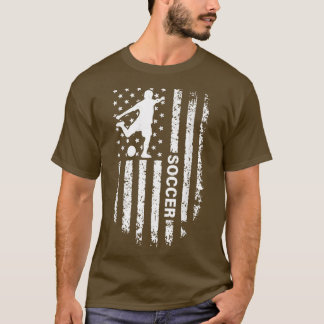 T-shirt Joueur du drapeau américain USA Patriotique Vintag