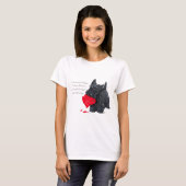T-shirt Joueur écossais Terrier Valentine Lament (Devant entier)