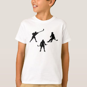 T-shirt Joueur en bâton de hockey sur glace silhouette cad