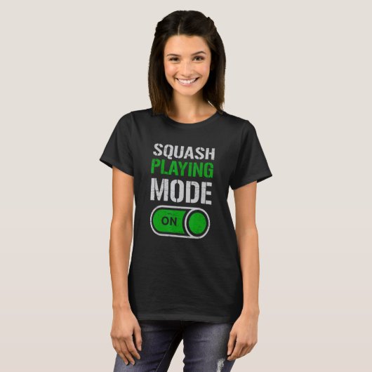 T-shirt Joueur en mode squash sur la lecture Serve Racket (Devant entier)