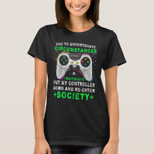 T-shirt Joueur En Raison De Circonstances Malheureuses Jeu