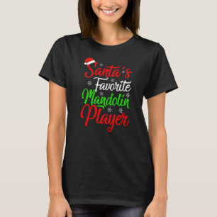 T-shirt Joueur favori de Mandolin Père Noël Noël