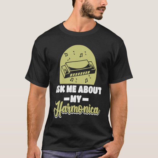 T-shirt Joueur Harmonica de l'organe de bouche (Devant)
