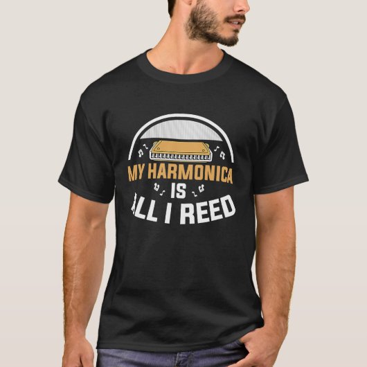 T-shirt Joueur Harmonica de l'organe de bouche (Devant)