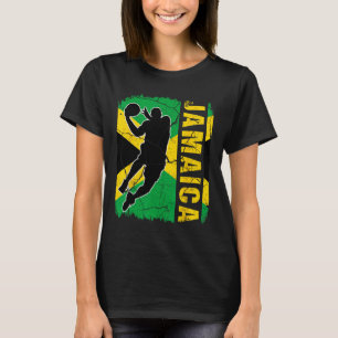 T-shirt Joueur jamaïcain Bysketbyll Jamaica Flag Bysketbyl