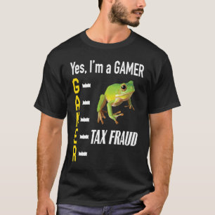 T-shirt Joueur mème Commettre Fraude Fiscale Grenouille Bi