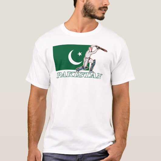 T-shirt Joueur pakistanais de cricket (Devant)