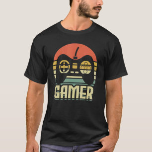 T-shirt Joueur rétro avec console de jeux