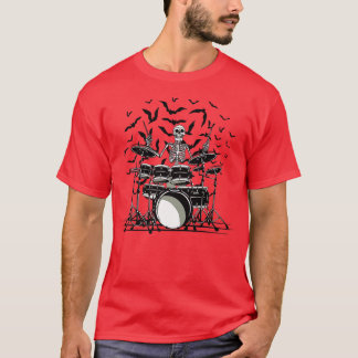 T-shirt Joueur tambour Squelette Drummer 