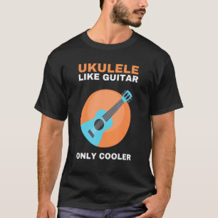 T-shirt Joueur Ukulele Et Guitare Musicienne Hawaïenne