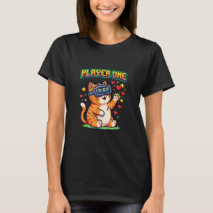 T-shirt Joueur Un Chat Joueur VR 8 Bits
