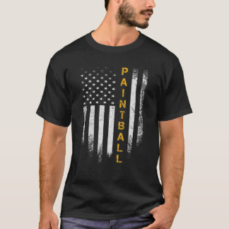 T-shirt Joueur vintage USA American Flag Paintba