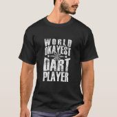 T-shirt Joueur World Okayest Dart Joueur Dartboard Dart (Devant)