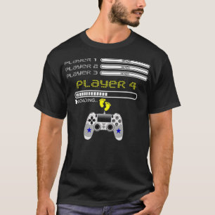 T-shirt Joueurs 1,2,3 Prêt Joueur 4 Chargement de jeux amu