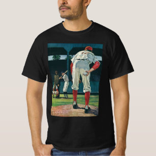 T-shirt Joueurs de baseball vintage sur le monticule