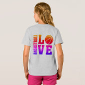 T-shirt Joueurs de basket-ball, I Love basketball, couleur (Dos entier)