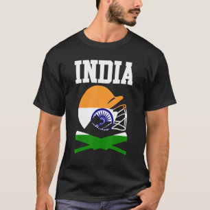 T-shirt Joueurs de cricket indiens patriotiques Cricketer