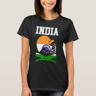 T-shirt Joueurs de cricket indiens patriotiques Cricketer 