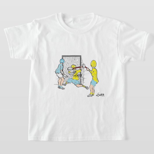 T-Shirt : Joueurs de crosse . (Poser)
