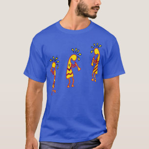 T-shirt Joueurs de flûte tribale colorée Arizona Kokopelli