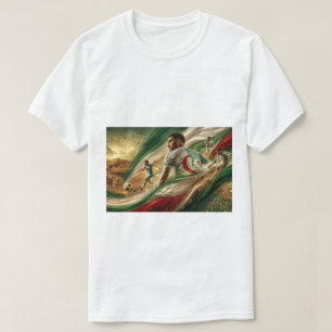 T-shirt Joueurs de football algériens en mouvement dynamiq
