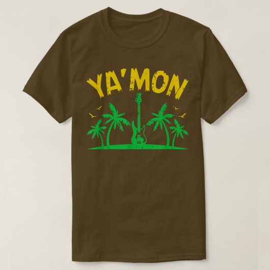 T-shirt Joueurs de guitare de basse reggae Yamon (Design devant)