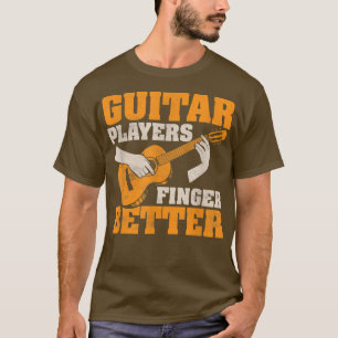 T-shirt Joueurs de guitare Doigt Meilleur Musicien Joueur