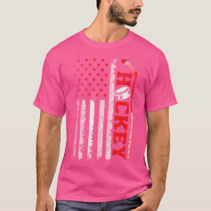T-shirt Joueurs de hockey sur glace amateurs de patriotism