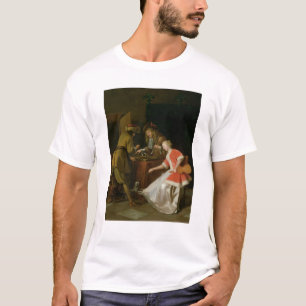 T-shirt Joueurs de Tric-trac avec Madame et son chien