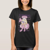 T-shirt Joueuse Anime Cheveux Rose (Devant)