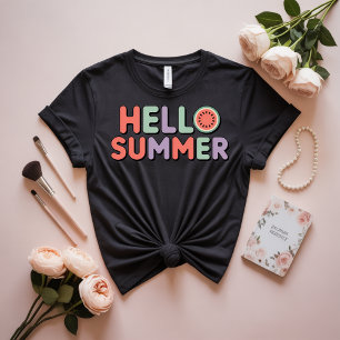 T-shirt Joueuse "Bonjour été" Watermelon Vector Illustrat