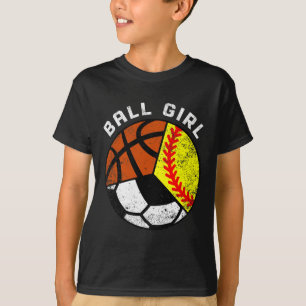 T-shirt Joueuse de balle Fun softball de football de baske