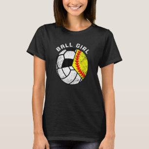 T-shirt Joueuse de balle softball de volley-ball