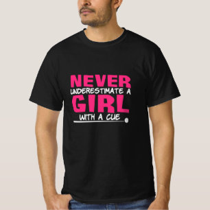 T-shirt Joueuse de billard Fille de billard américain av