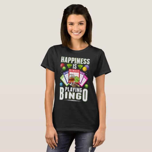 T-shirt Joueuse de Bingo Hommes Femmes Drôle Bingo (Devant entier)