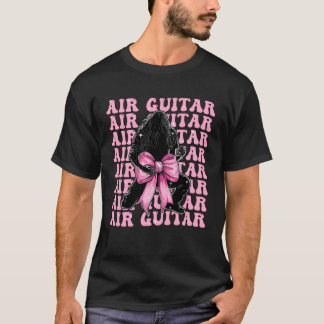 T-shirt Joueuse de guitare air Guitare Fille Coquette Arc 