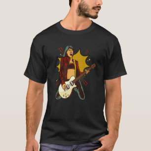 T-shirt Joueuse de guitare féminine au Rock Chick Music Fe