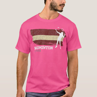 T-shirt Joueuse de jeux nets de Lettonie Badminton