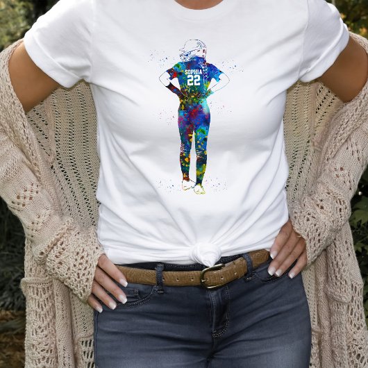 T-shirt Joueuse de softball féminine