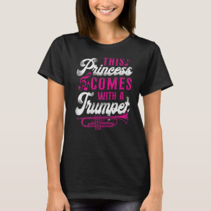 T-shirt Joueuse de trompette Fille Vintage Cette princesse