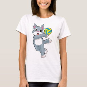 T-shirt Joueuse de volley-ball de chat Sports de volley-ba