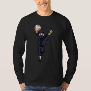 T-shirt Joueuse de volley-ball mignonne Ninja Hommes Femme