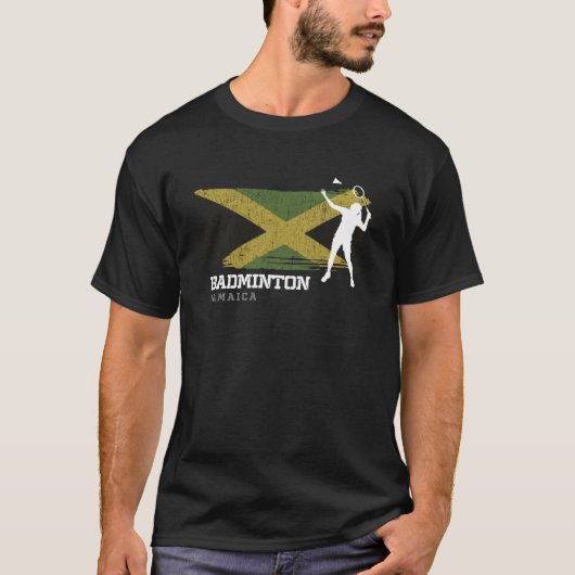 T-shirt Joueuse jamaïcaine Badminton (Devant)