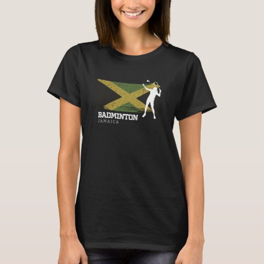T-shirt Joueuse jamaïcaine Badminton (Devant)