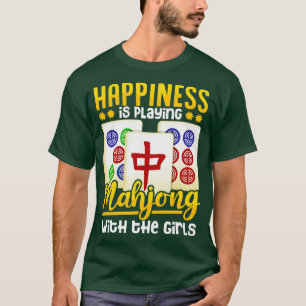 T-shirt Joueuse Mahjong Femmes Filles Drôle Cadeau Drôle